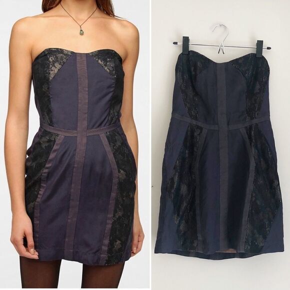 Staring at Stars Pieced Binding Strapless Dress - Picture 1 of 9